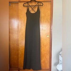 Cotton Candy Black Strappy Maxi Dress